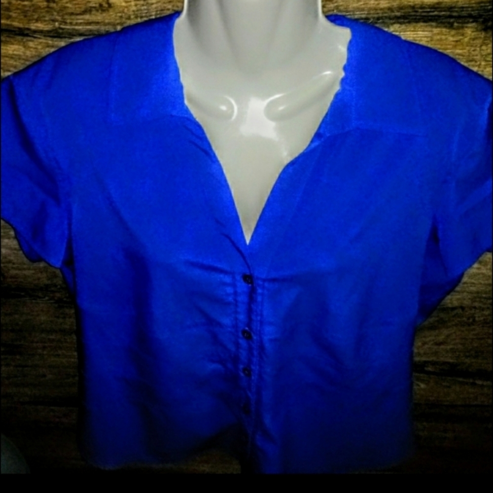 Style & Co Top Sectretly Slim Button Up Size 16 - Picture 5 of 10